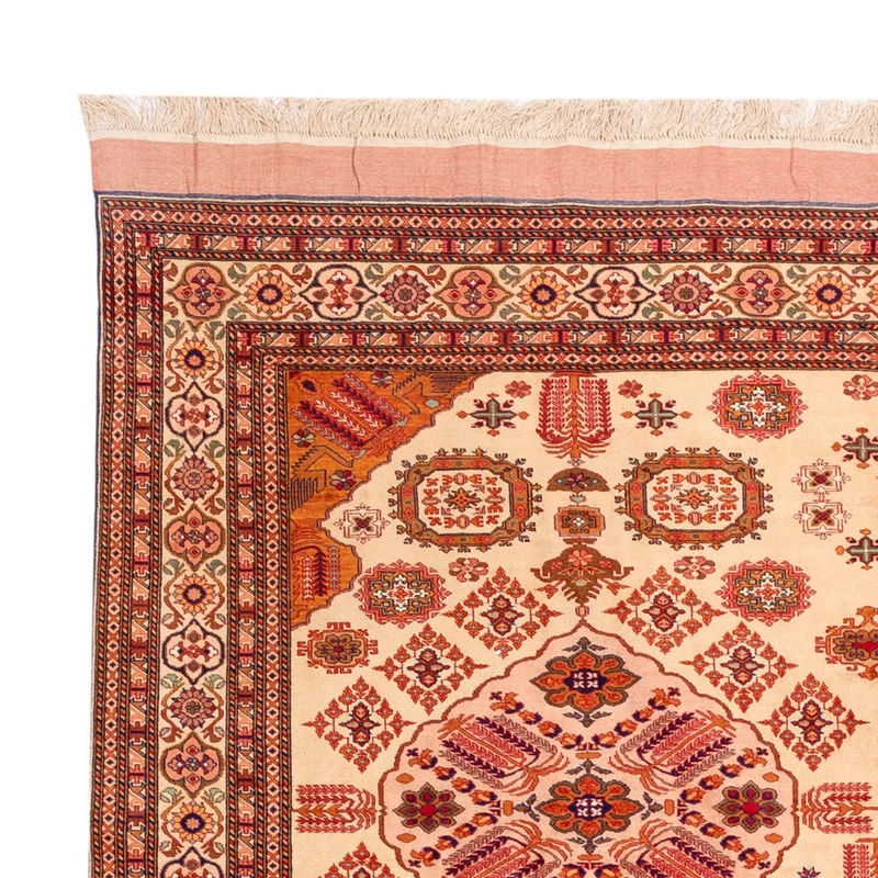 Afghan Seide Teppich 217x288cm - Orientteppich - hellrot