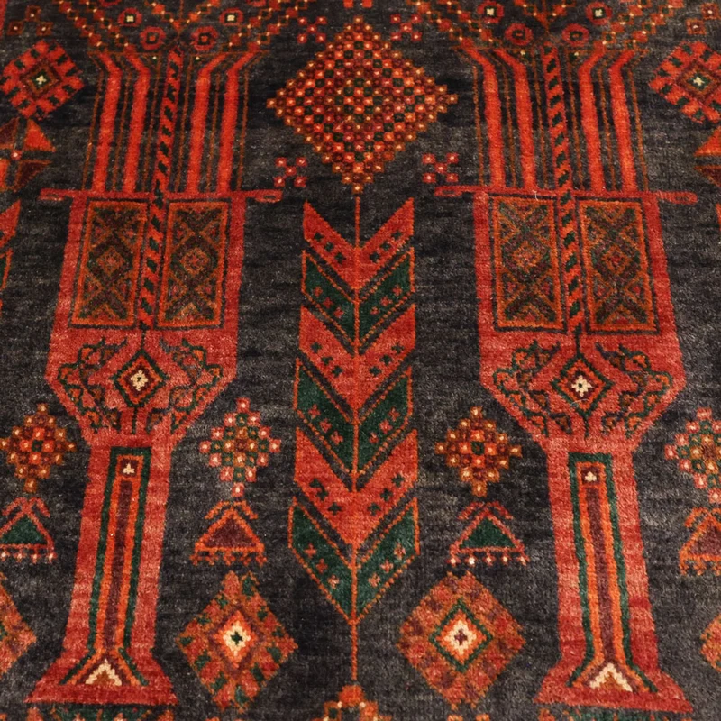 Belutsch Teppich 110x292cm - Orientteppich - dunkelrot
