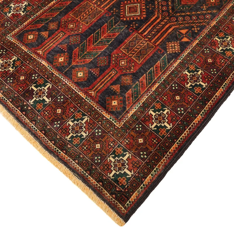 Belutsch Teppich 110x292cm - Orientteppich - dunkelrot
