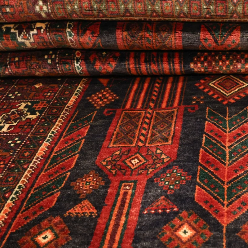 Belutsch Teppich 110x292cm - Orientteppich - dunkelrot