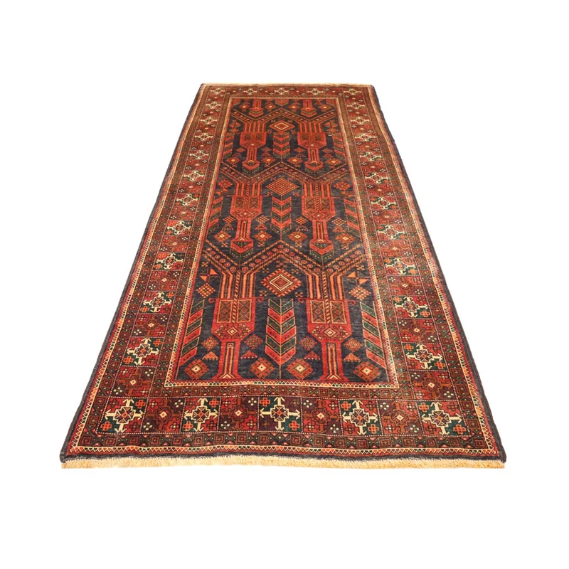 Belutsch Teppich 110x292cm - Orientteppich - dunkelrot