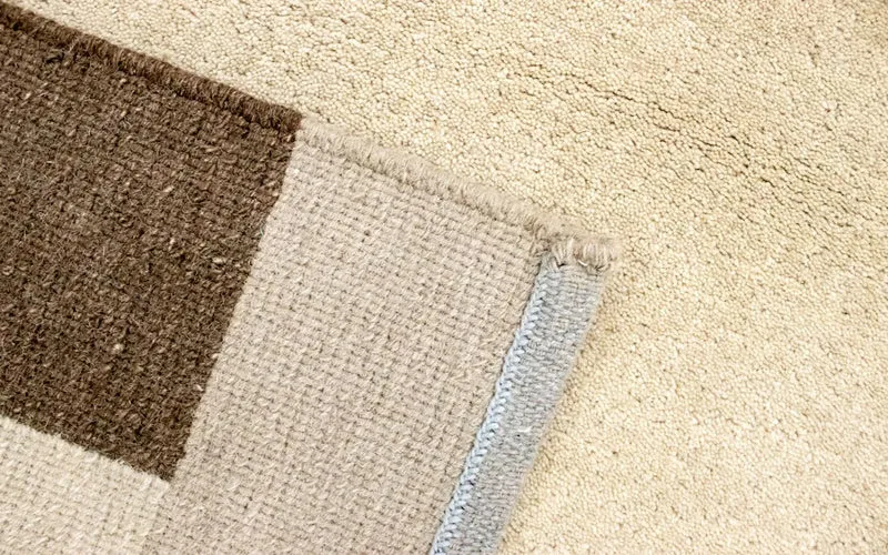 Nepal Teppich 125x180cm - Wollteppich - beige