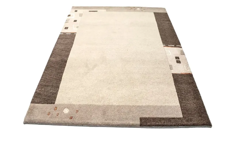 Nepal Teppich 125x180cm - Wollteppich - beige