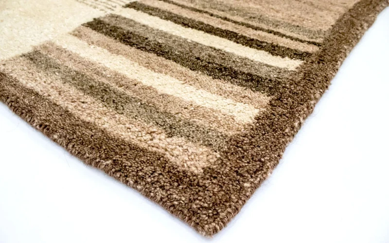 Wollteppich 139x196cm - beige