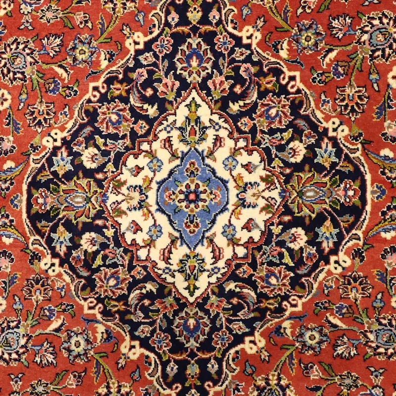 Keshan Teppich 110x170cm - Perserteppich - rot