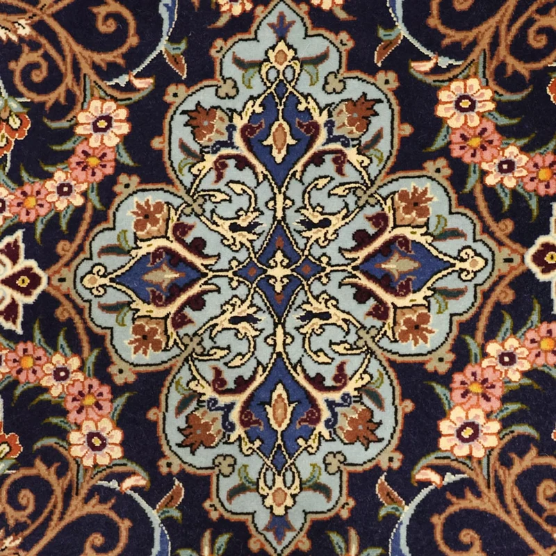 Isfahan Teppich 112x170cm - Perserteppich - dunkelbeige