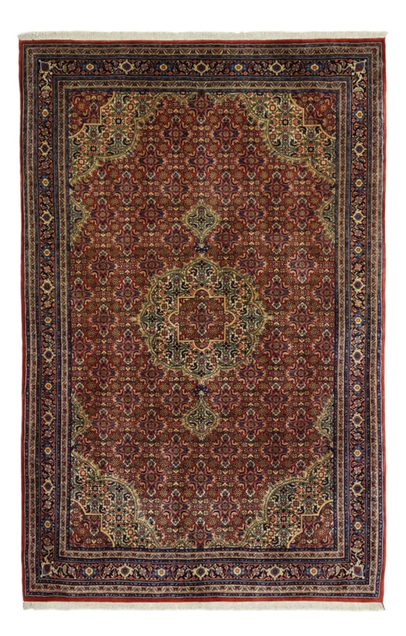 Bidjar Teppich 144x216cm - Perserteppich - dunkelrot