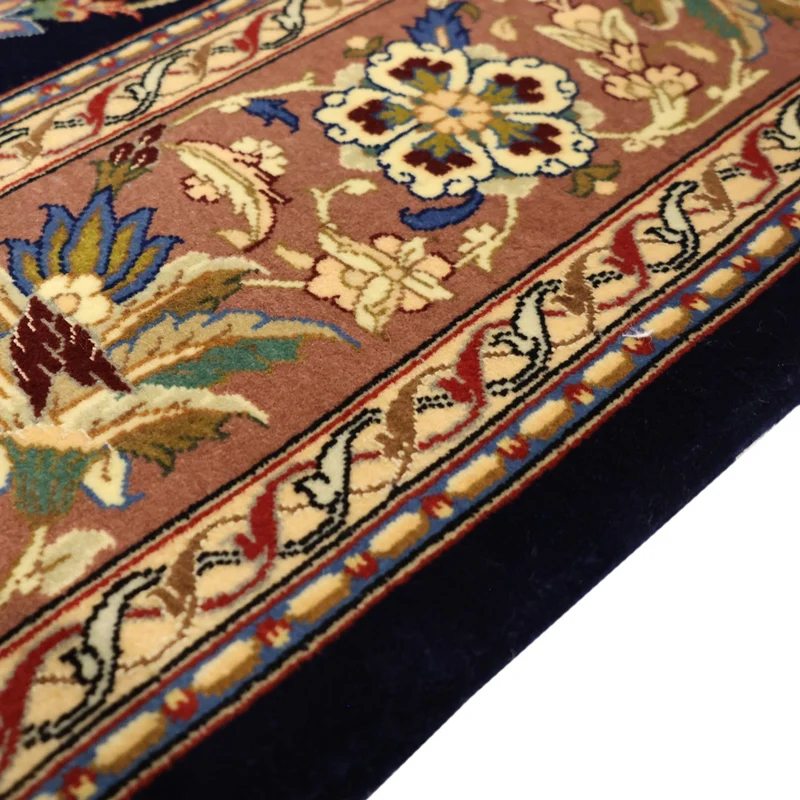 Isfahan Teppich 101x151cm - Perserteppich - dunkelblau