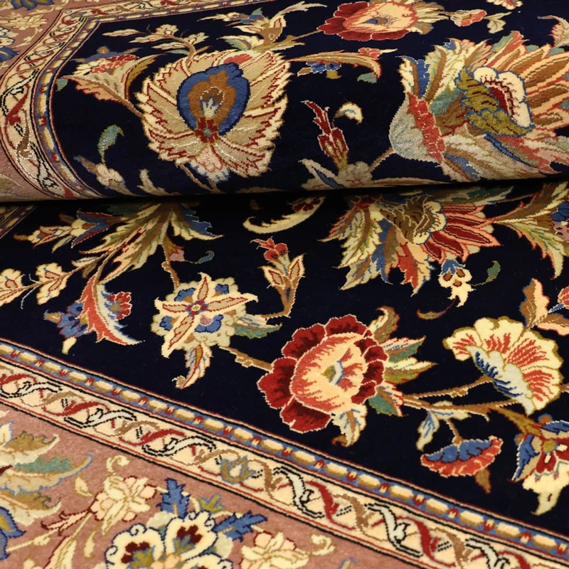 Isfahan Teppich 101x151cm - Perserteppich - dunkelblau