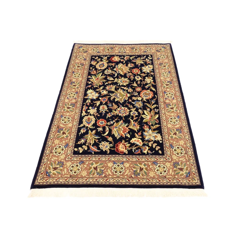 Isfahan Teppich 101x151cm - Perserteppich - dunkelblau