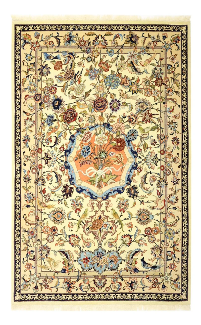 Isfahan Teppich 100x156cm - Perserteppich - beige