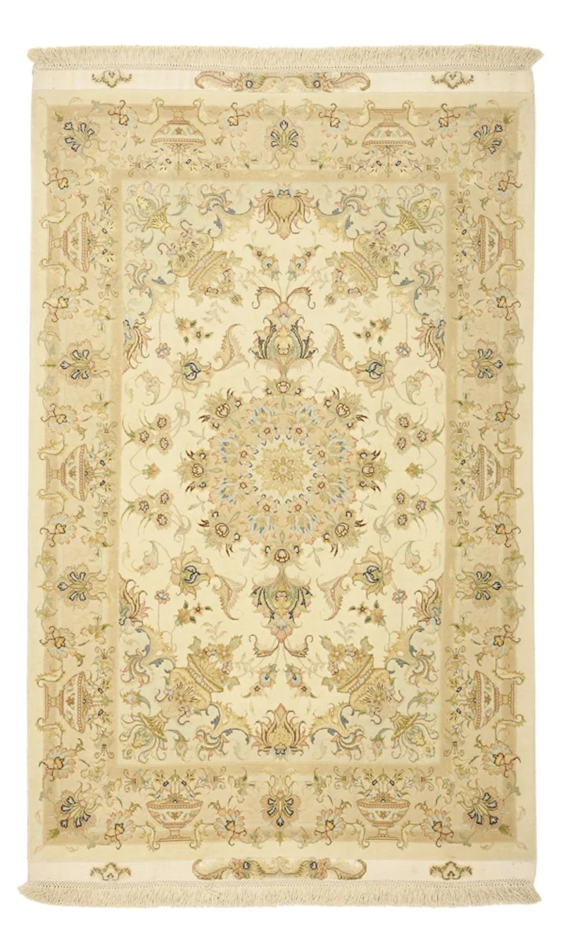 Täbriz - 60 Raj Teppich 98x159cm - Perserteppich - beige
