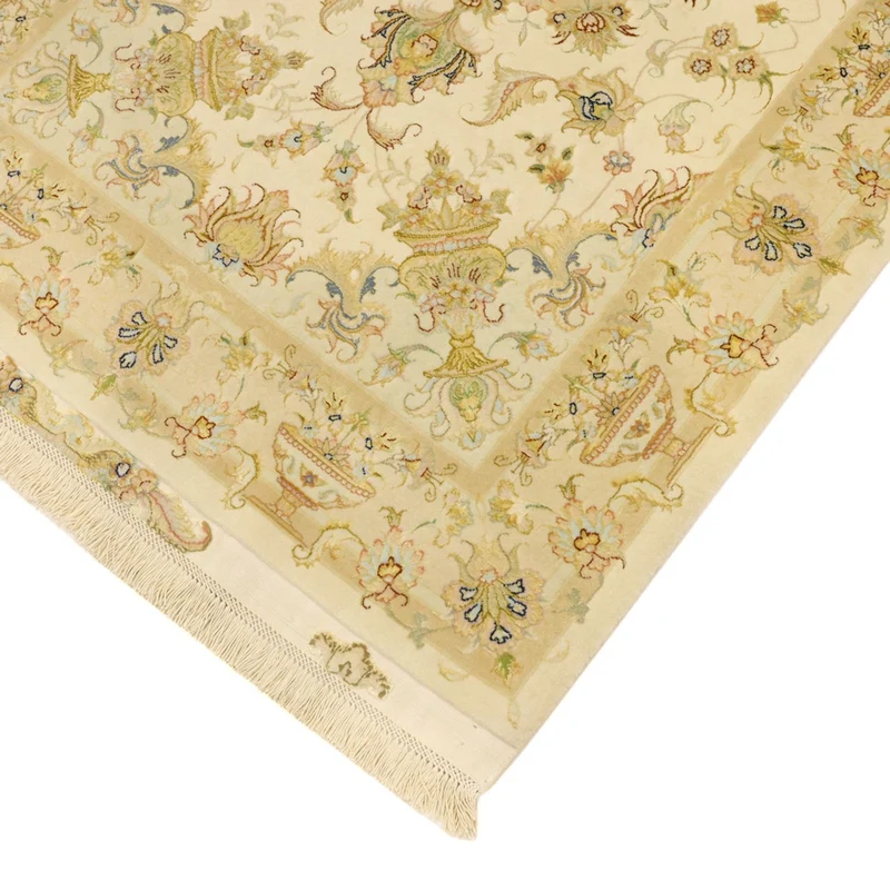 Täbriz - 60 Raj Teppich 98x159cm - Perserteppich - beige
