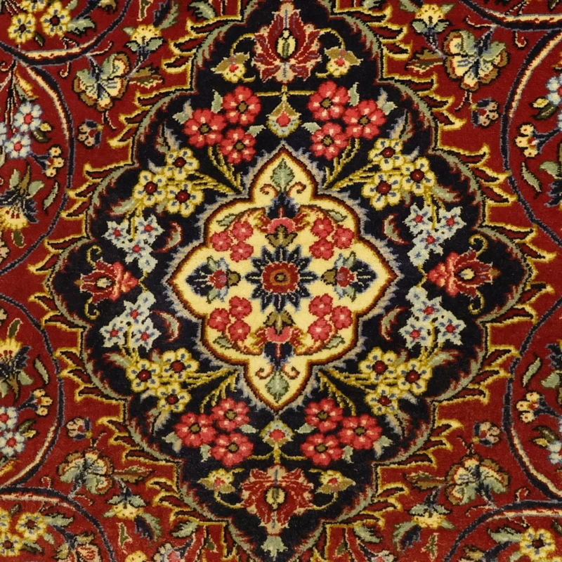 Ghom Teppich 114x158cm - Perserteppich - rot