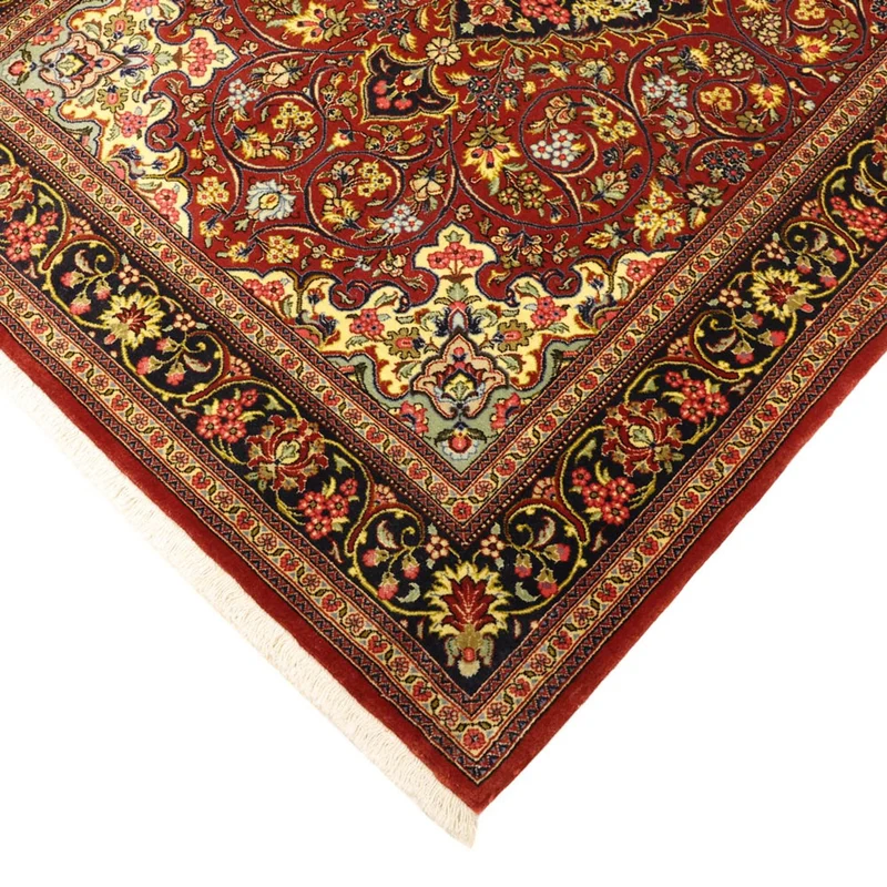 Ghom Teppich 114x158cm - Perserteppich - rot