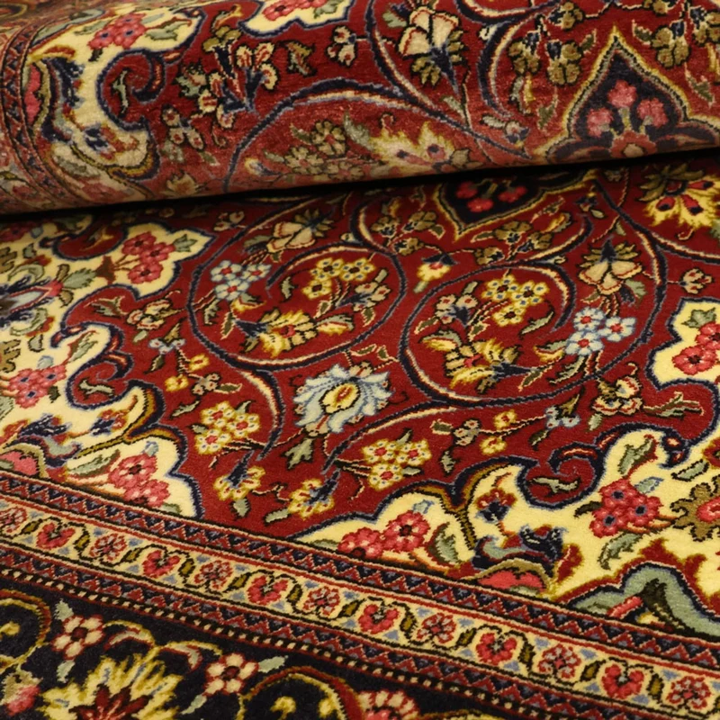 Ghom Teppich 114x158cm - Perserteppich - rot