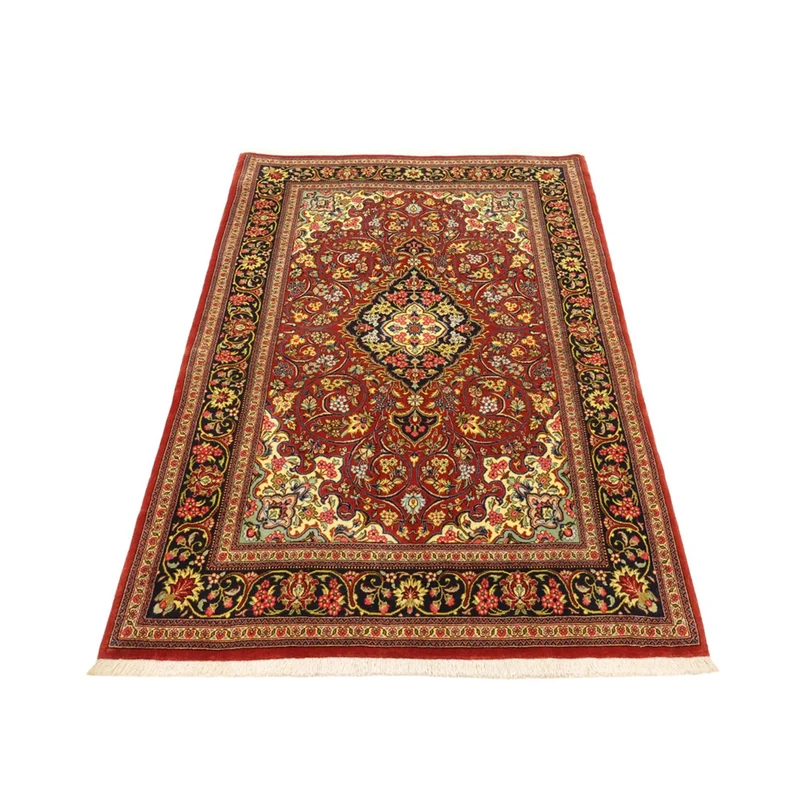 Ghom Teppich 114x158cm - Perserteppich - rot