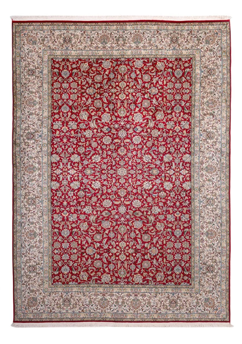 Kaschmir Seide Teppich 216x302cm - Orientteppich - rot