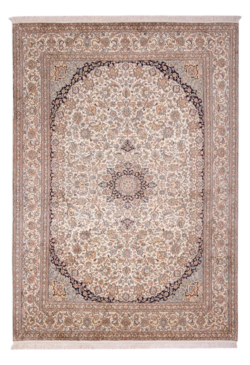 Kaschmir Seide Teppich 213x309cm - Orientteppich - sand
