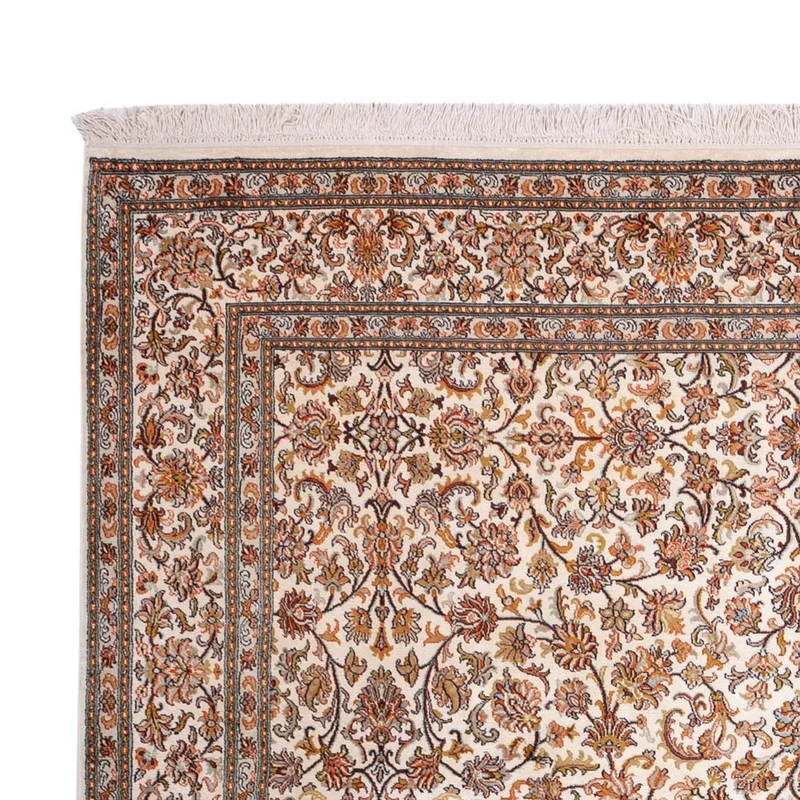 Kaschmir Seide Teppich 213x305cm - Orientteppich - sand