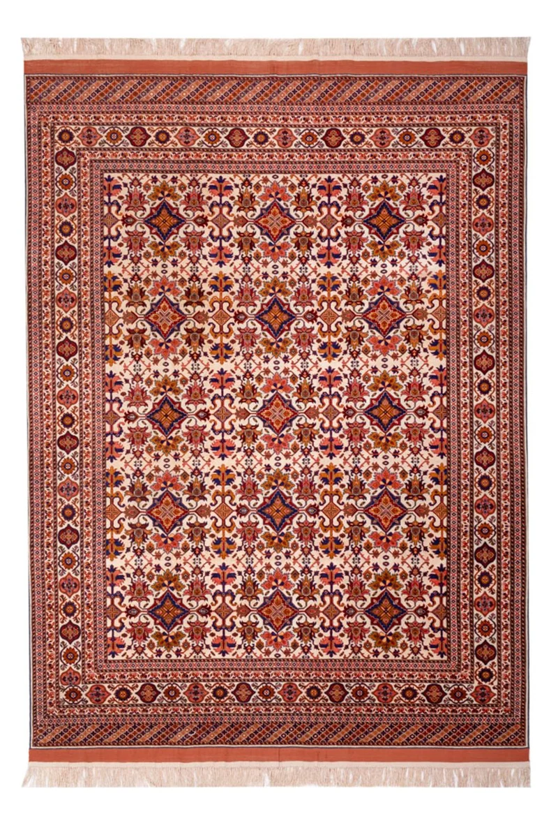 Afghan Seide Teppich 205x282cm - Orientteppich - braun