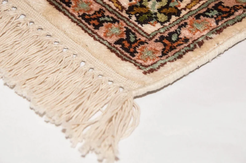 Kaschmir Seide Teppich 62x95cm - Orientteppich - beige