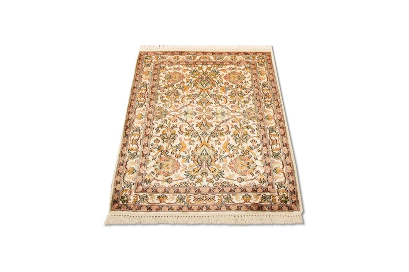 Kaschmir Seide Teppich 62x95cm - Orientteppich - beige