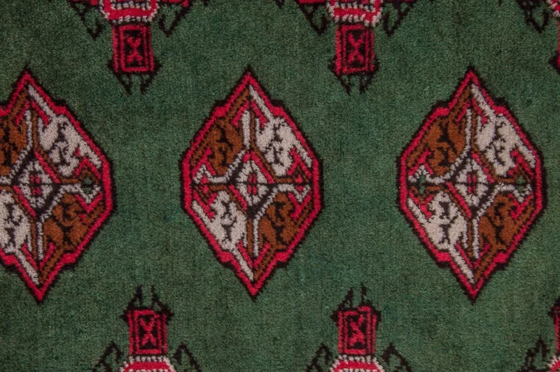 Turkaman Teppich 99x143cm - Orientteppich - grün
