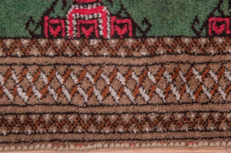 Turkaman Teppich 99x143cm - Orientteppich - grün
