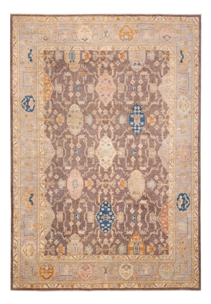 Usak Teppich 244x353cm - Orientteppich - dunkelbeige