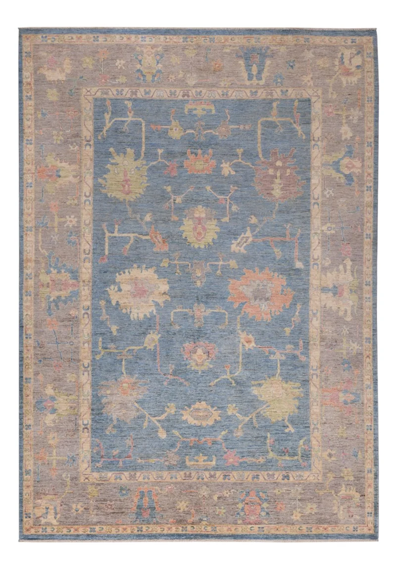 Usak Teppich 247x352cm - Orientteppich - blau