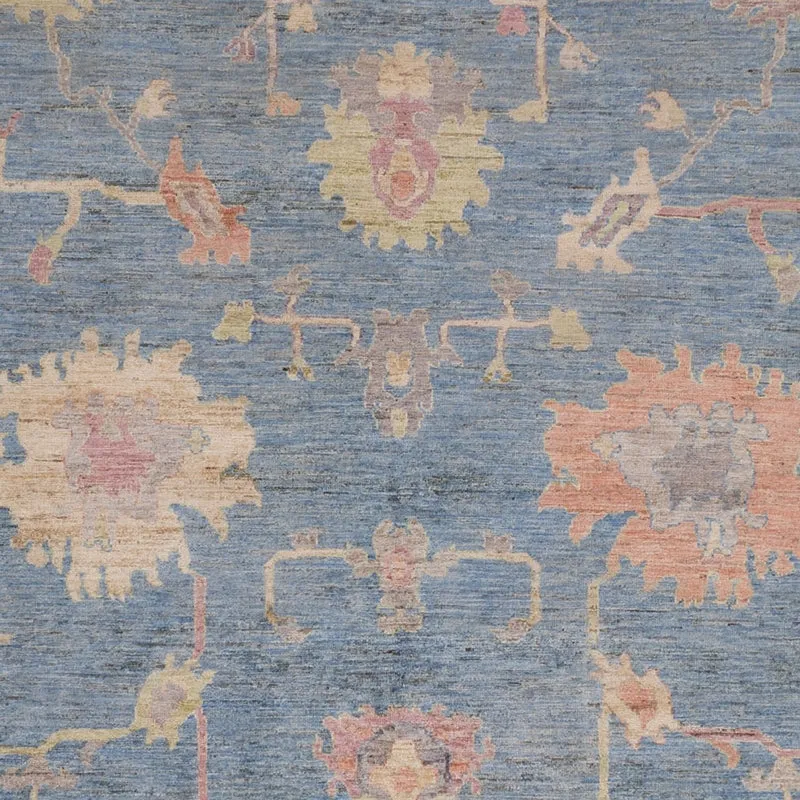 Usak Teppich 247x352cm - Orientteppich - blau
