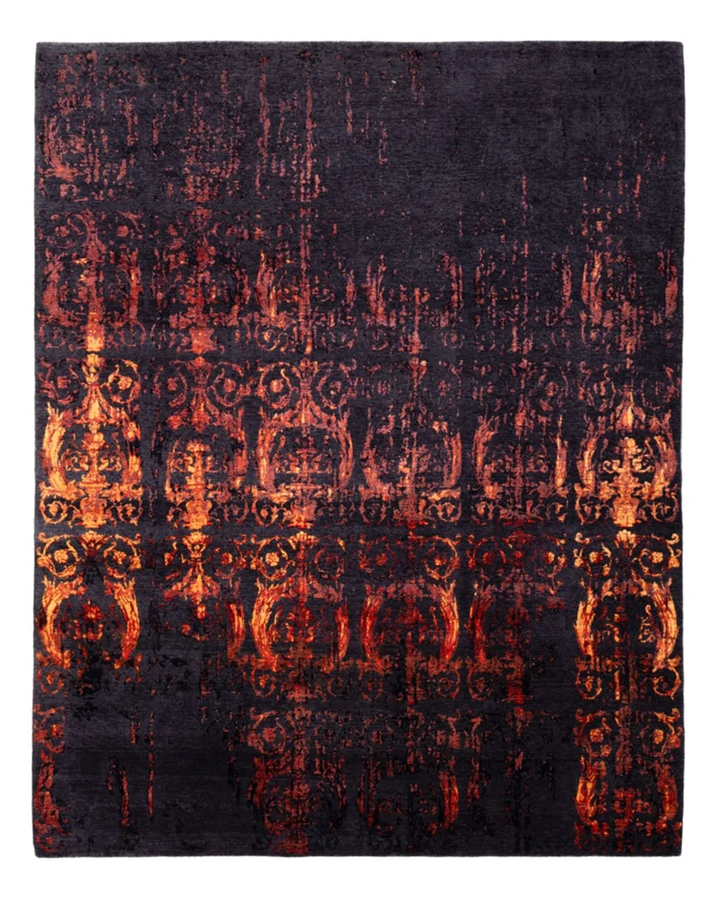 Designer Teppich 243x308cm - mehrfarbig