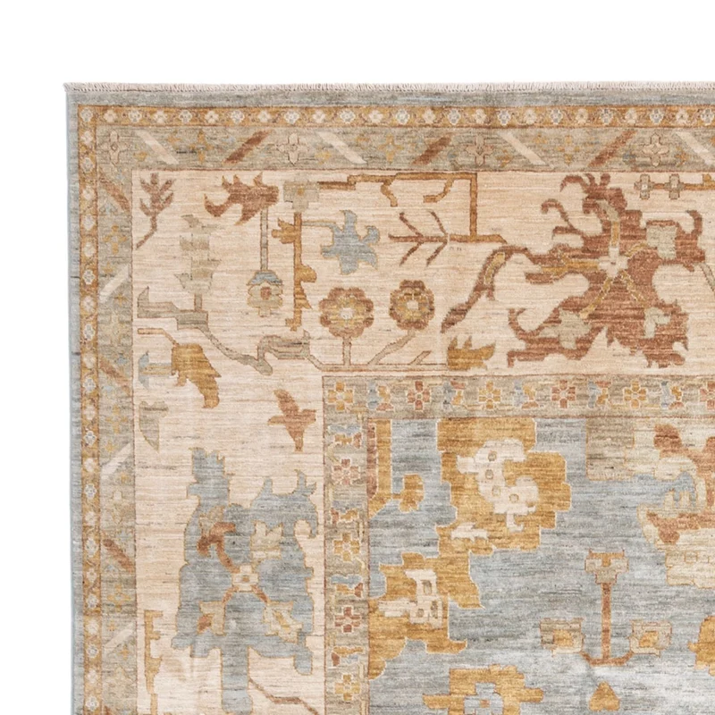 Usak Teppich 246x348cm - Orientteppich - hellblau