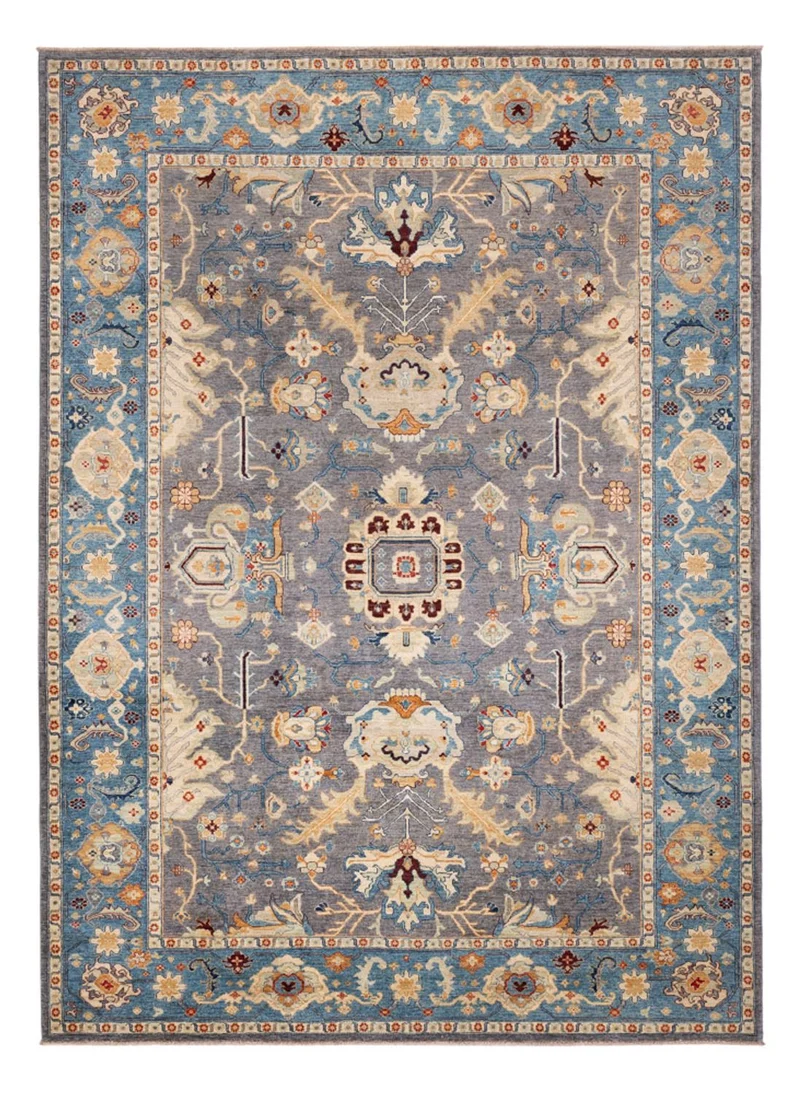 Usak Teppich 251x341cm - Orientteppich - dunkelblau