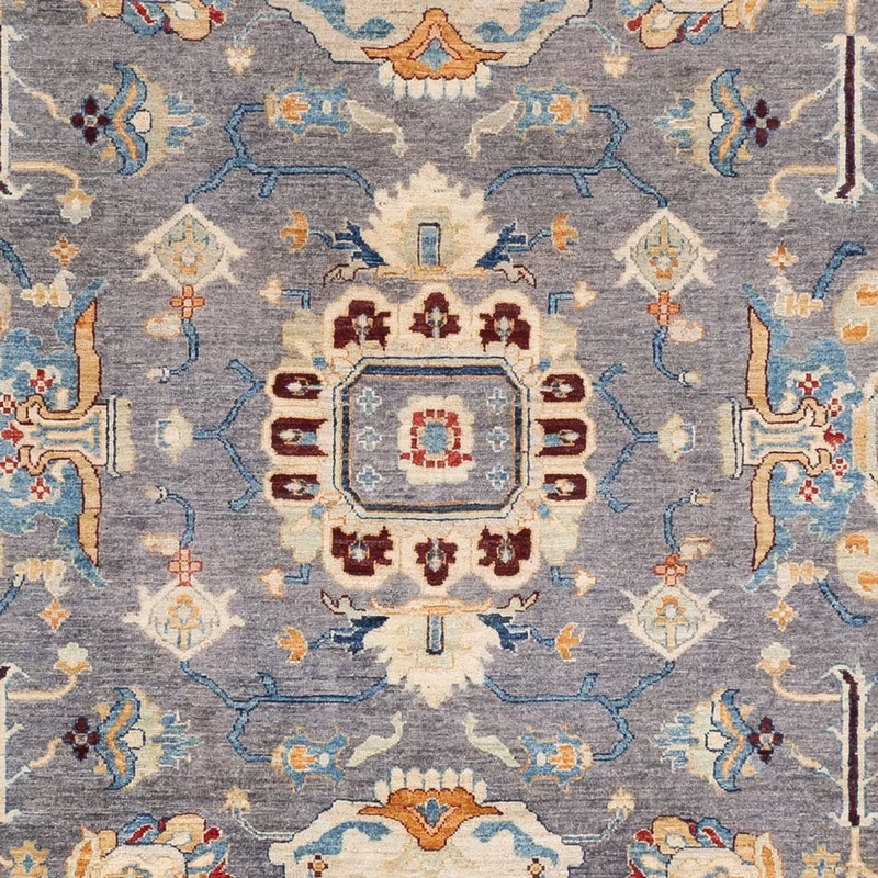 Usak Teppich 251x341cm - Orientteppich - dunkelblau