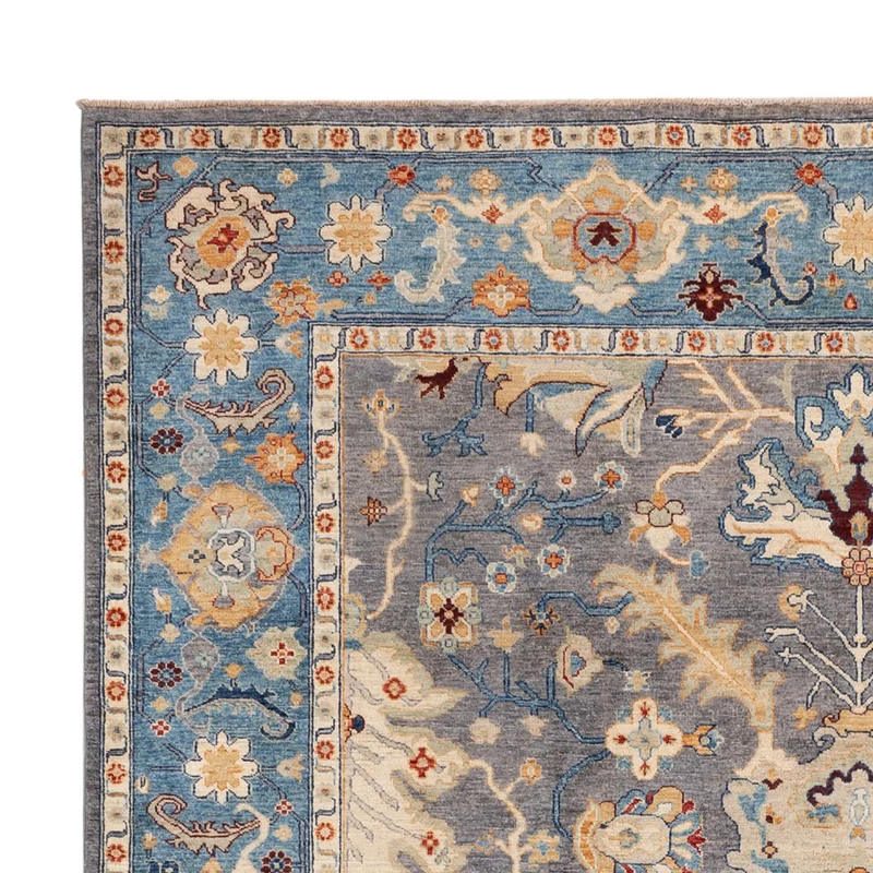 Usak Teppich 251x341cm - Orientteppich - dunkelblau