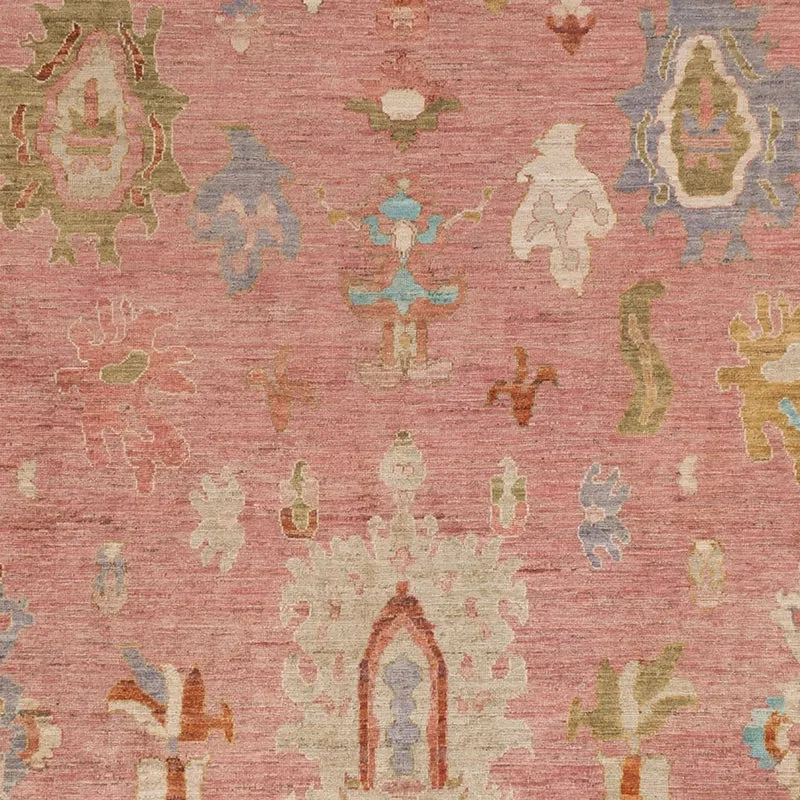 Usak Teppich 237x359cm - Orientteppich - hellrot