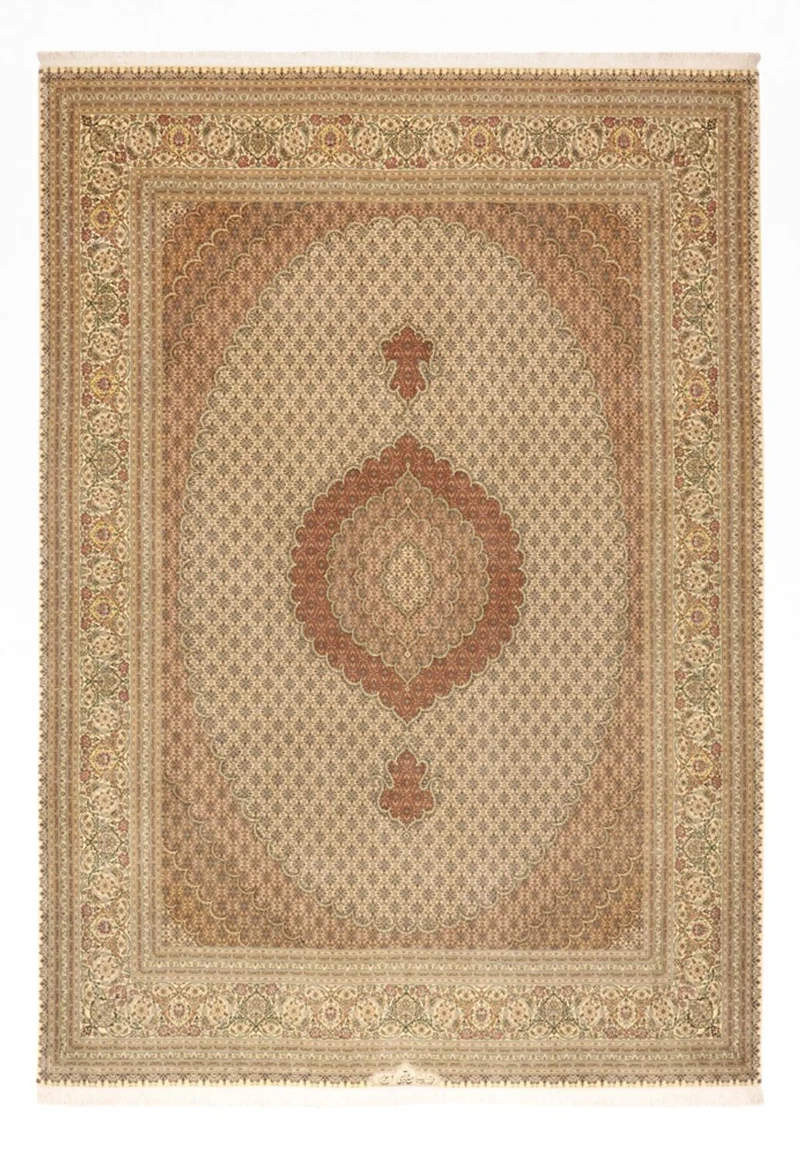Täbriz - 50 Raj Teppich 251x350cm - Perserteppich - sand