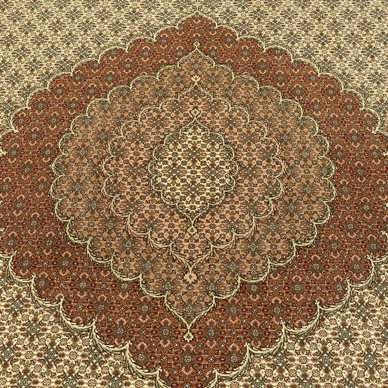 Täbriz - 50 Raj Teppich 251x350cm - Perserteppich - sand