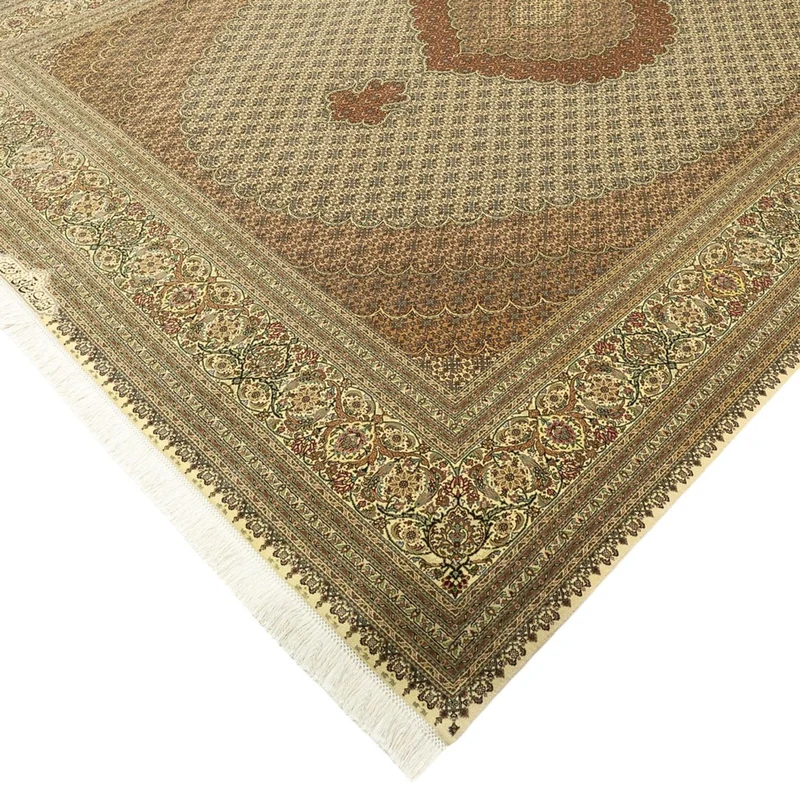 Täbriz - 50 Raj Teppich 251x350cm - Perserteppich - sand