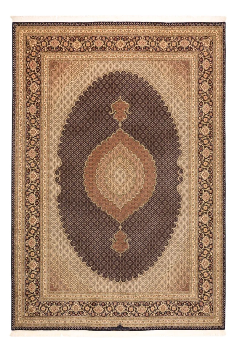 Täbriz - 50 Raj Teppich 248x354cm - Perserteppich - dunkelbraun