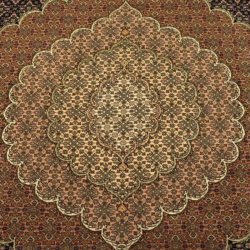 Täbriz - 50 Raj Teppich 248x354cm - Perserteppich - dunkelbraun