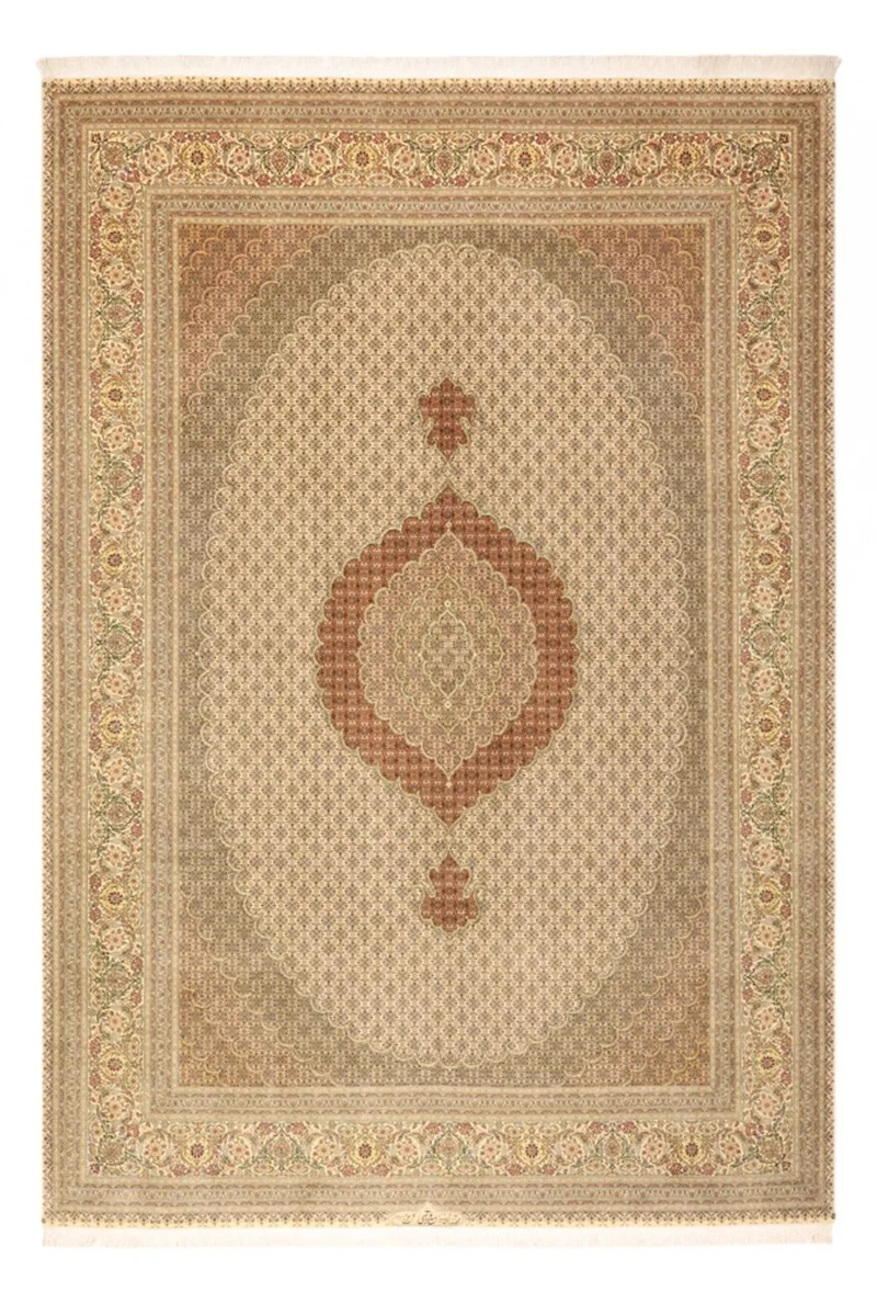 Täbriz - 50 Raj Teppich 248x357cm - Perserteppich - hellbeige
