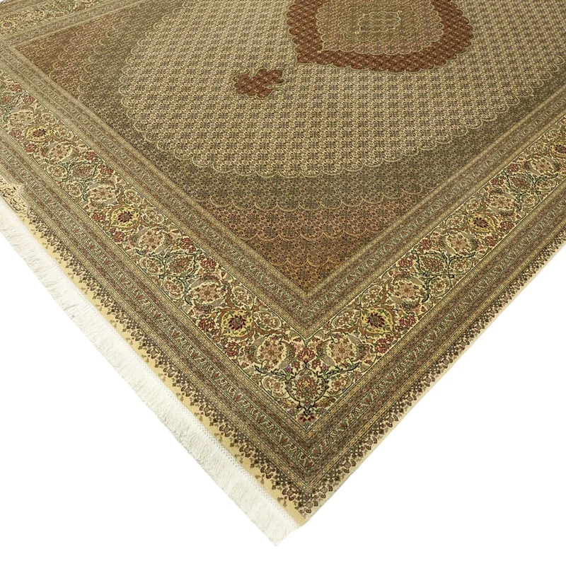 Täbriz - 50 Raj Teppich 248x357cm - Perserteppich - hellbeige