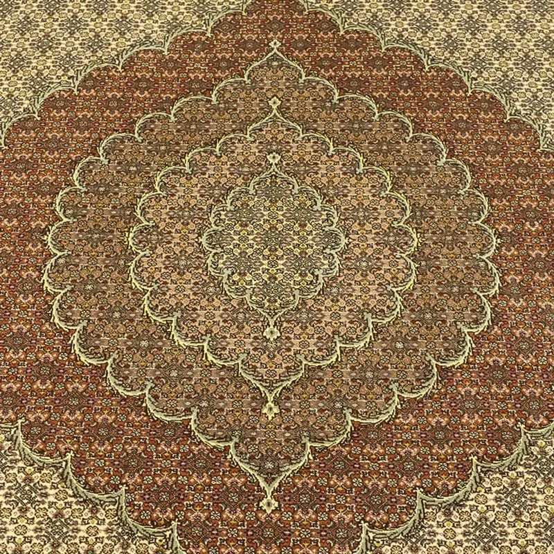 Täbriz - 50 Raj Teppich 250x351cm - Perserteppich - dunkelbeige