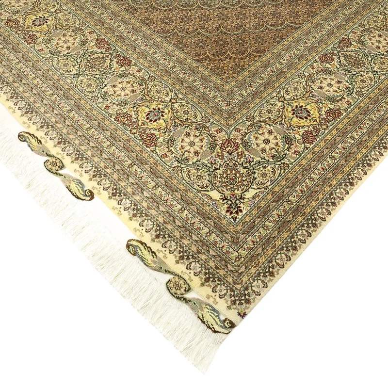 Täbriz - 50 Raj Teppich 250x351cm - Perserteppich - dunkelbeige