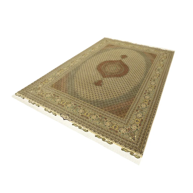 Täbriz - 50 Raj Teppich 250x351cm - Perserteppich - dunkelbeige
