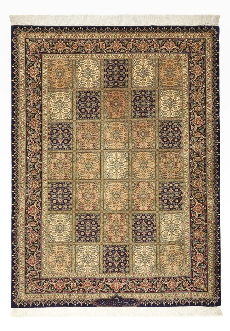 Täbriz - 50 Raj Teppich 115x160cm - Perserteppich - mehrfarbig