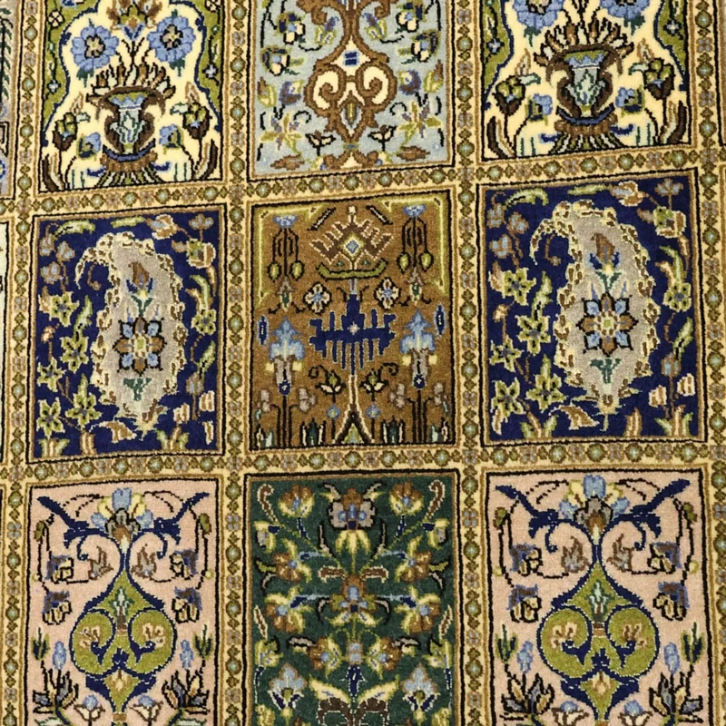 Ilam Teppich 102x154cm - Perserteppich - olivgrün